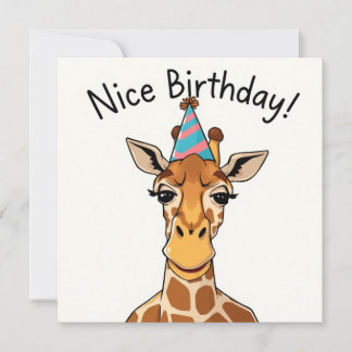 Belo Cartão de Aniversário - Edição Giraffe