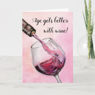 Belo Cartão de Aniversário para Pintura Por Água