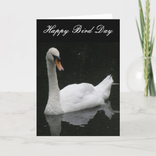 Belo Cartão de Aniversário Personalizado de Swan