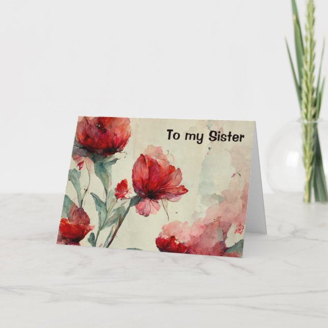 Belo cartão de aniversário, vintage (Frente)