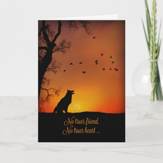 Belo Cartão de condolências de Cachorro (Frente)