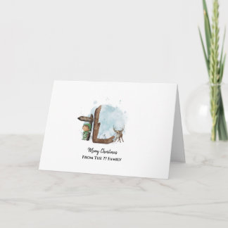 Belo Cartão de Design de Natal de Watercolor