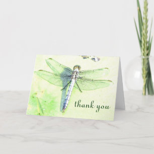 Belo cartão de Dragonfly "obrigado you"