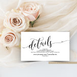 Belo Cartão de Gabinete de Detalhes do Site de Cas<br><div class="desc">Belo Cartão de Alojamento de Detalhes do Site de Casamento.</div>