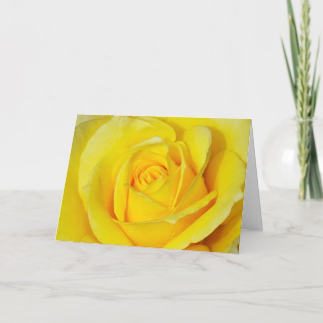 Belo cartão de impressão de rosa amarelo (Frente)