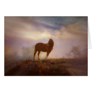 Belo cartão de nota de Vazio Palomino Mustang