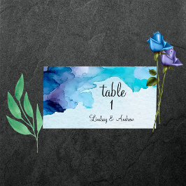 Belo Cartão de Vazio Azul e Cy Folheto