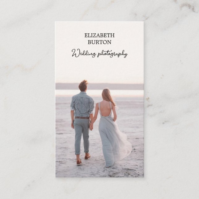 Belo cartão de visita para fotógrafo do casamento (Frente)