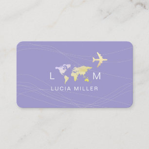 Belo Cartão de visita para um Viagem agente pálido