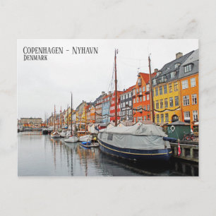 Belo cartão postal Copenhagen/Nyhavn/Dinamarca!