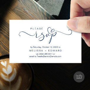 Belo cartão RSVP de Convites de casamento Romântic