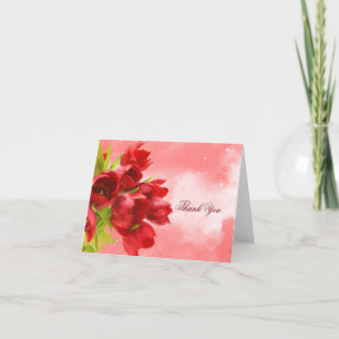 Belo cartões de agradecimentos de aquarela