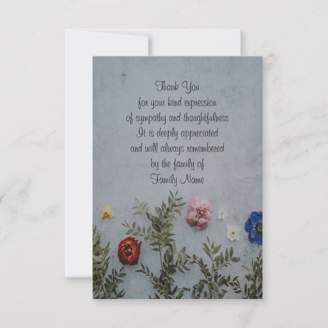 Belo Cartões de agradecimentos de Rosas Coloridos (Frente)