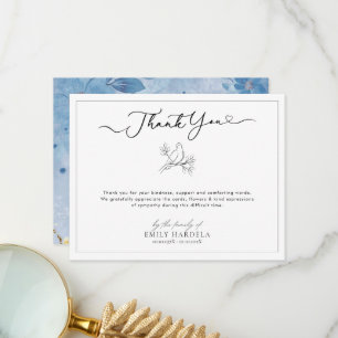 Belo Cartões de agradecimentos Funeral com Ênfase 