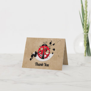 Belo Cartões de agradecimentos Ladybug