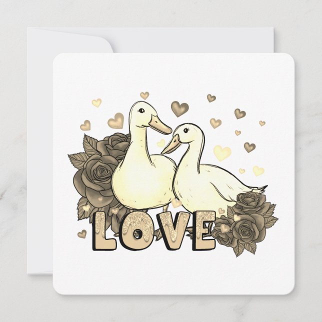 Belo Casal De Portas Apaixonado Por Rosas (Frente)