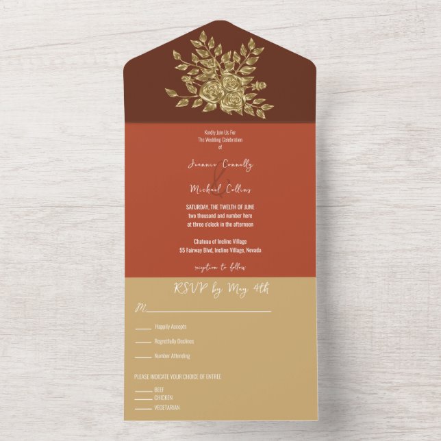 Belo Casamento Dourado e Casamento Rosa (Interno)