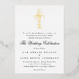 Belo Casamento Floral DOURADO do Monograma