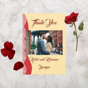 Belo Casamento Mehndi Obrigado Cartões