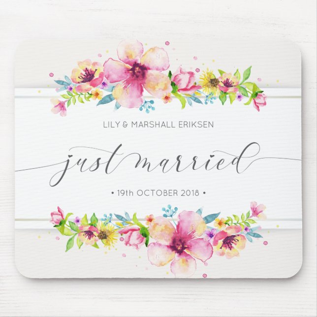 Belo Casamento Recém-Casados | Mousepad (Frente)
