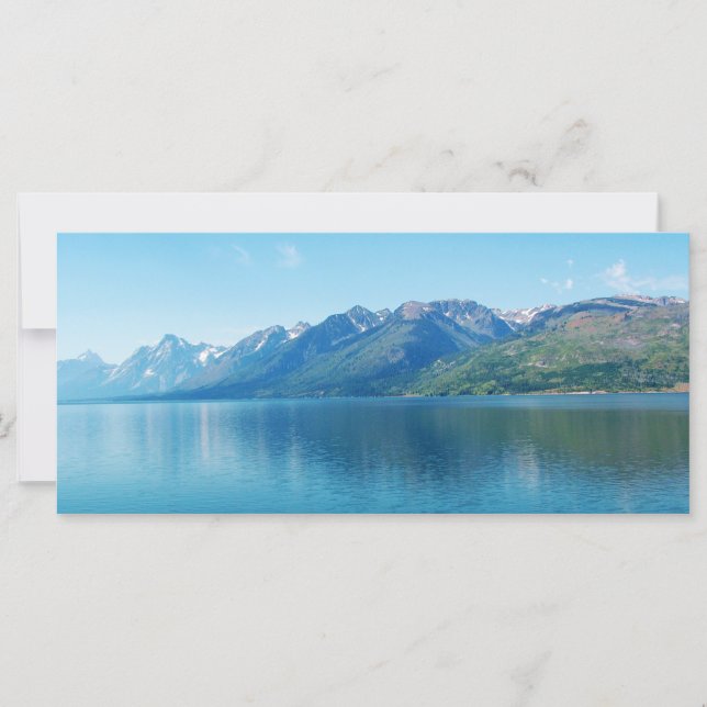 belo céu, lago e montanha Grand Teton (Frente)