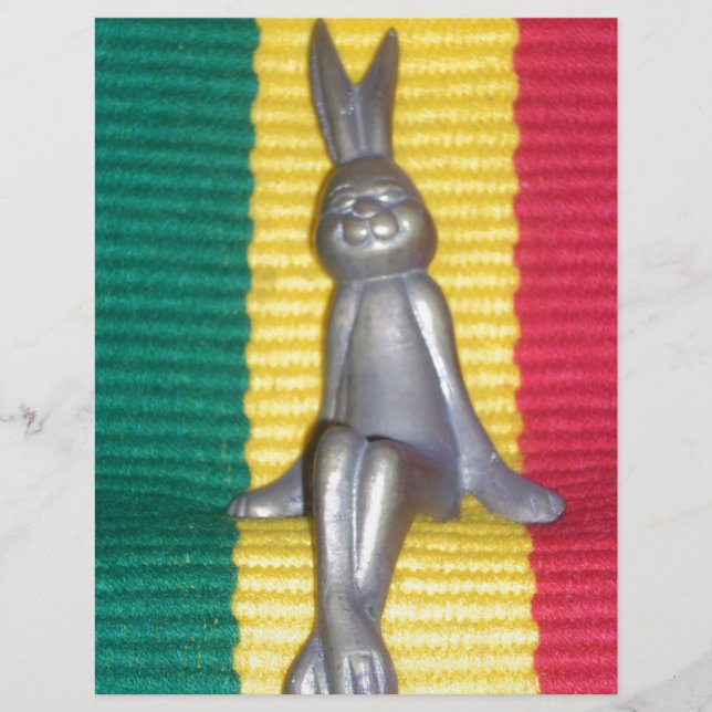 Belo coelho Rasta Oasis Metal Bunny (Frente)