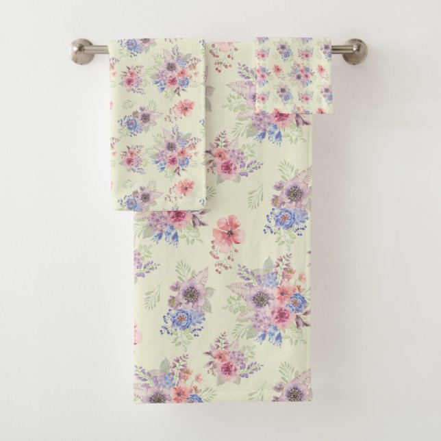 Belo Conjunto de Jardins de Aquarela Floral (Insitu)