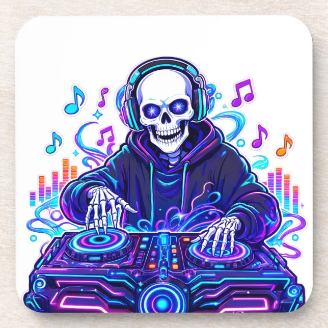Belo Conjunto de Porta-Copos de Música EDM com Cav (Frente)