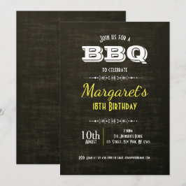 Belo convite para Festa de aniversário de CHURRASC