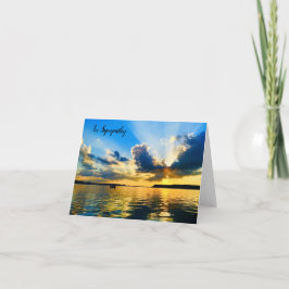 Belo Dentro de Cartão de condolências sunset