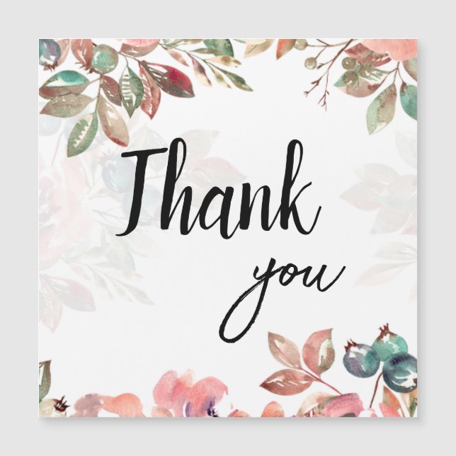 belo design com flores Obrigado (Frente)