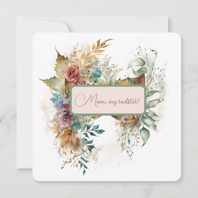 Belo Dia de as mães Floral (Frente)