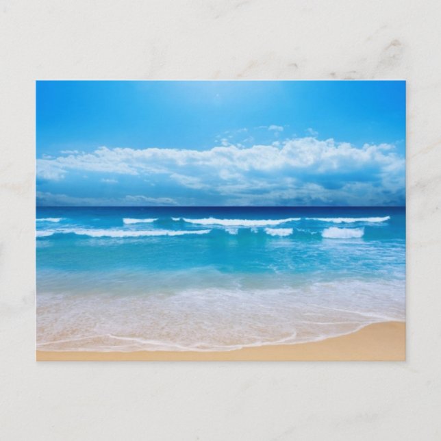 belo dia no cartão postal da praia (Frente)