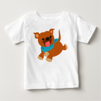 Belo e Feliz Cartoon Staffie Baby T-Shirt