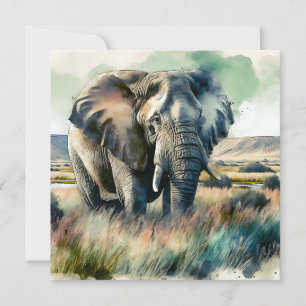 Belo Elefante De Aquarela