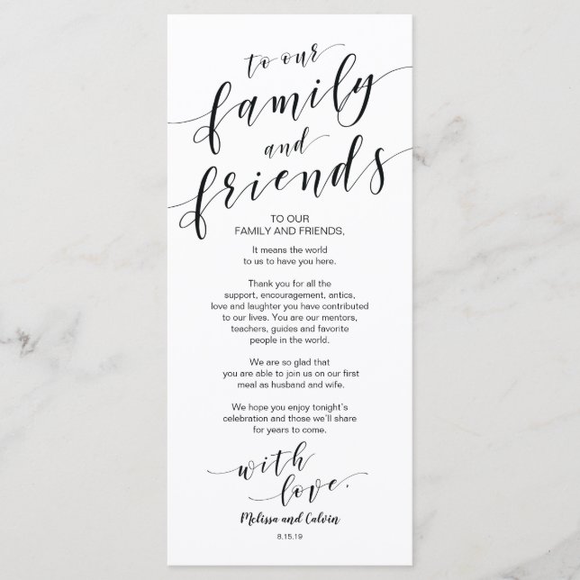 Belo Elegante Obrigado por colocar o cartão de con (Frente)