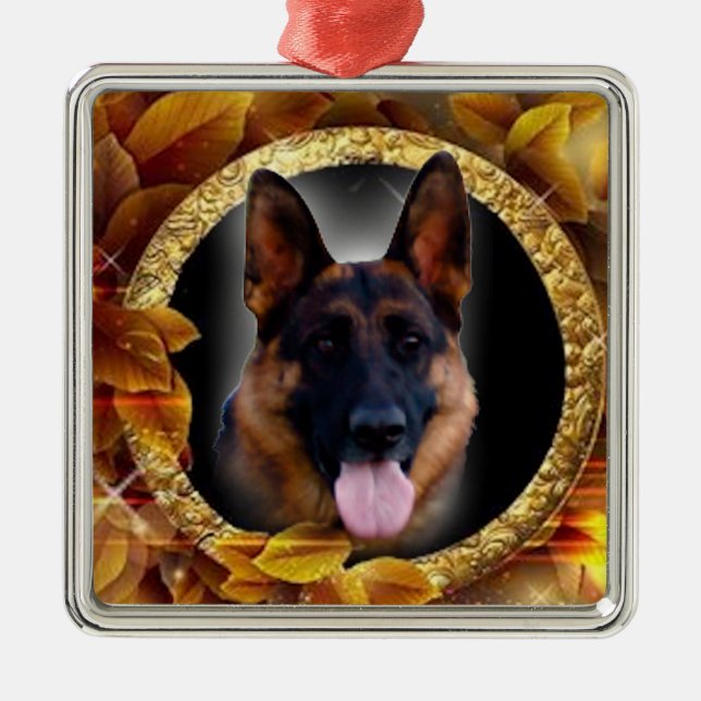 Belo Enfeites de natal German shepherd (Frente)