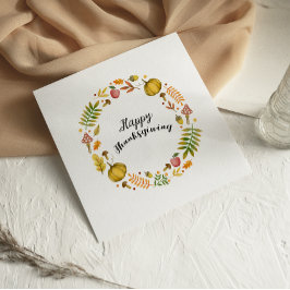 Belo Fundo Fall Wreath Feliz Cartão de Ação de Gra