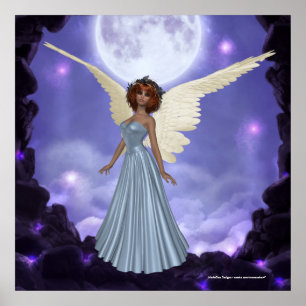 Belo Impressão de Anjo Azul