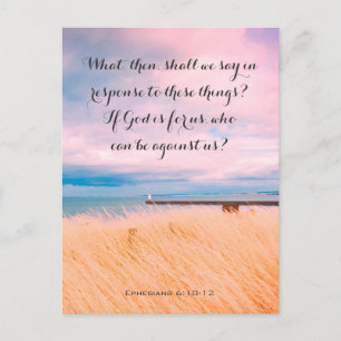 Belo litoral na Inglaterra, cartão cristão.