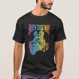 Belo Nascer assim Design no Rainbow Color t-shirt