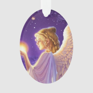 Belo ornamento de anjo de desejo