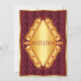 Belo ouro Diamante em convite de Cristo