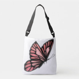 Belo Pêssego Borboleta Cruzada Corpo Tote Bag