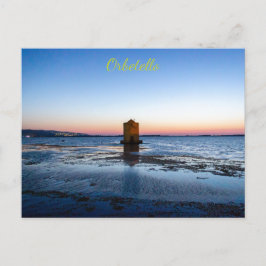 Belo pôr do sol em Orbetello, cartão postal da Tos