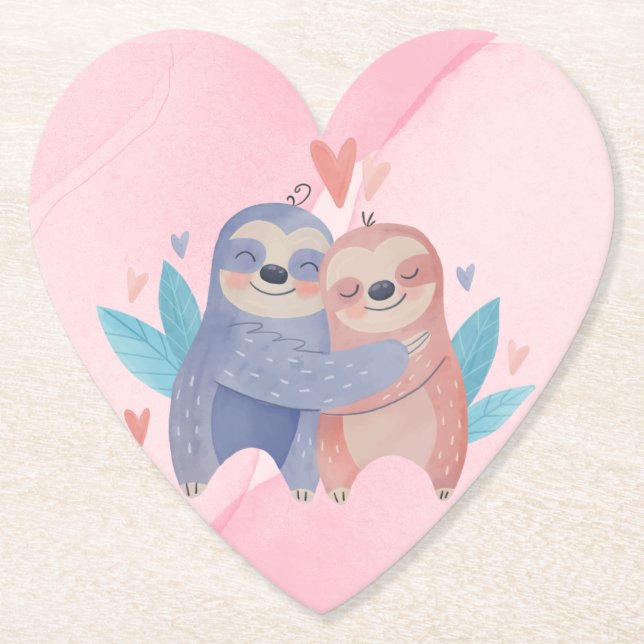 Belo porta-copos de papel para o Dia dos Namorados (Frente)