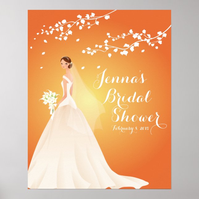Belo Poster Chá de panela de  Chic Bride (Frente)