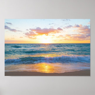 Belo Poster da cena do oceano