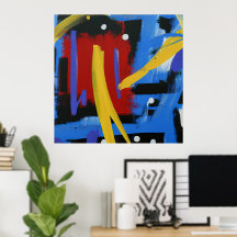 Belo poster de arte Abstrato AI colorido