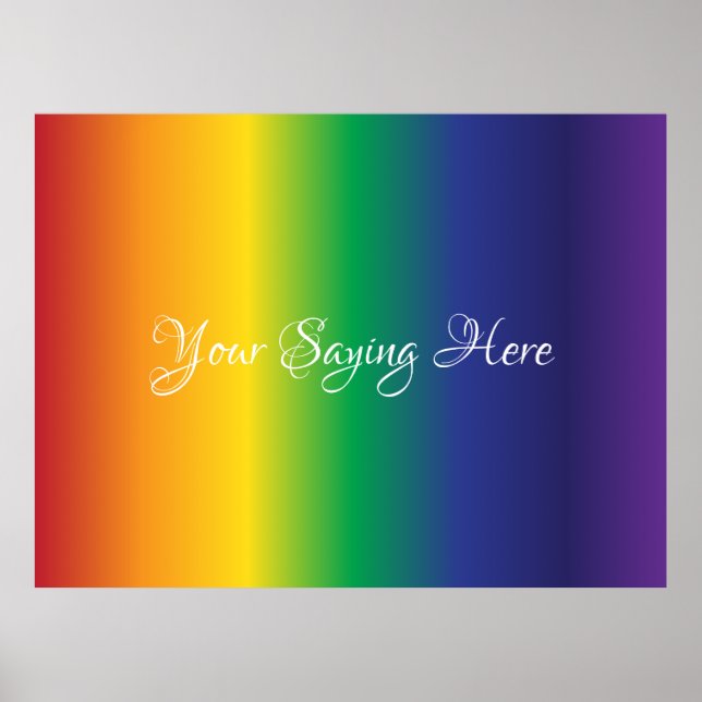 Belo Poster do Arco-Íris Personalizado (Frente)